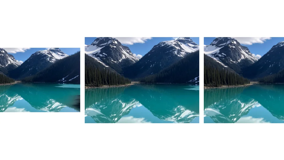 Image compressor workflow reducing a large photo file to a smaller download