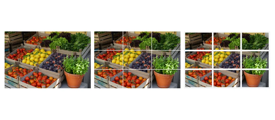 Workflow steps for Instagram grid maker export