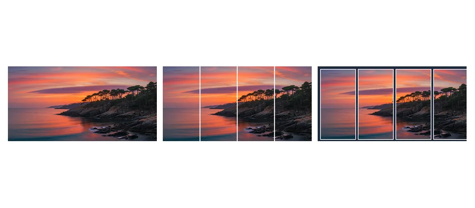 Three steps to run a panorama splitter