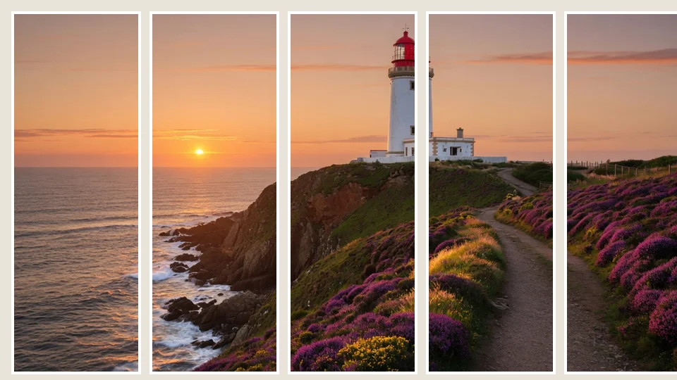 Four printed PDF sheets assembled into one large wall poster
