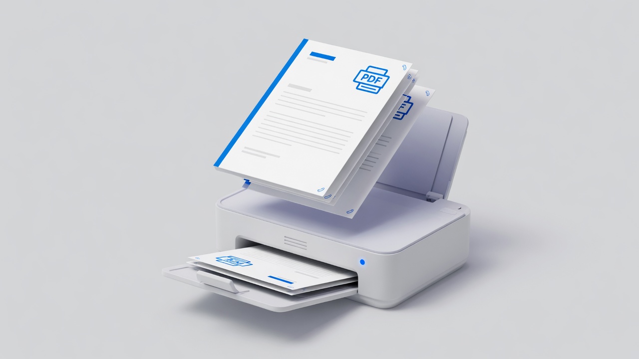 Printable multi-page PDF poster concept for split image to PDF